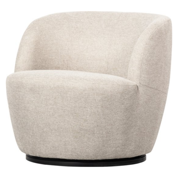 WOOOD Serra Draaifauteuil – Off White Polyester