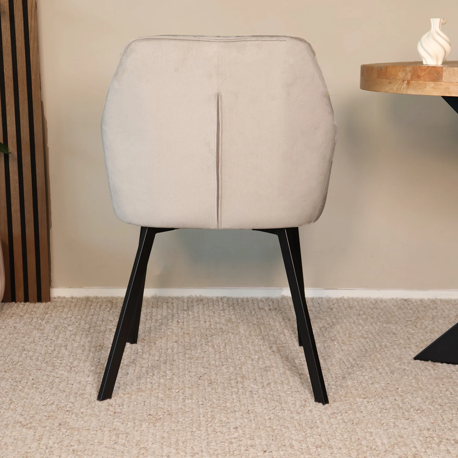 Eetkamerstoel taupe velvet Yurgan