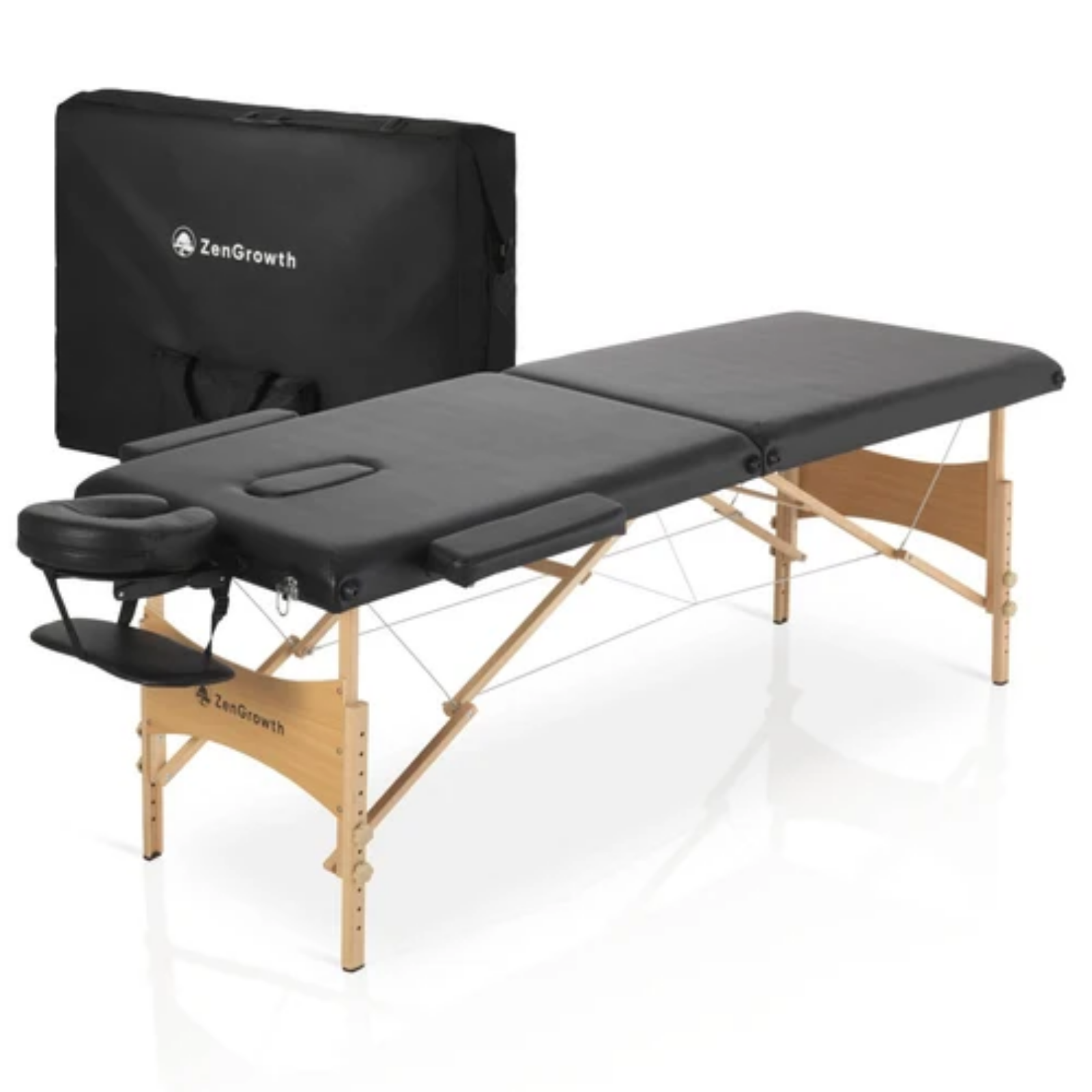 ZenGrowth Economy Inklapbare Massagetafel – Zwart – Inclusief Opbergtas